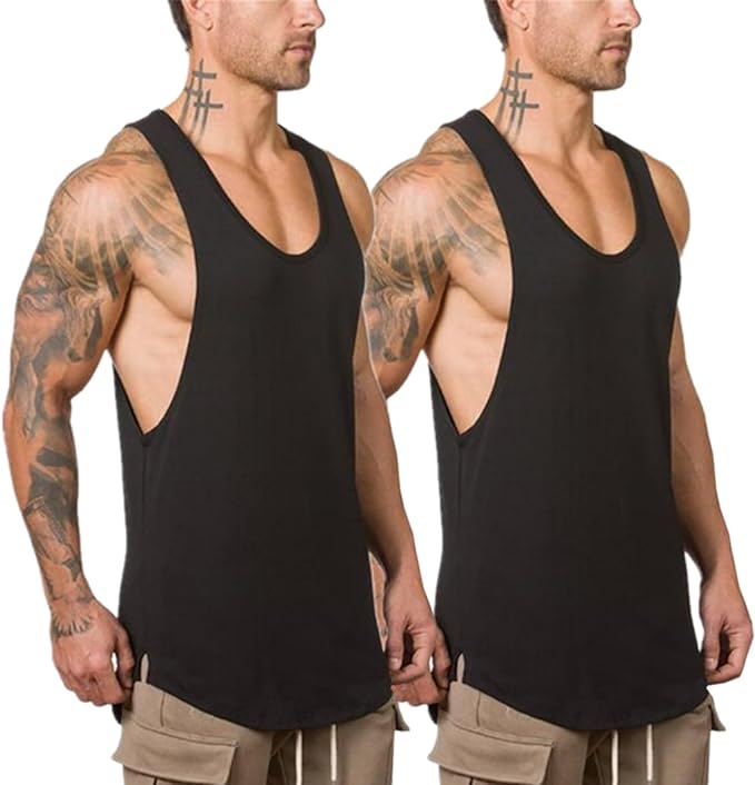 Muscle Killer Men's Muscle Gym Workout Stringer Tank Tops Bodybuilding Fitness T-Shirts 1/2/3 Pack