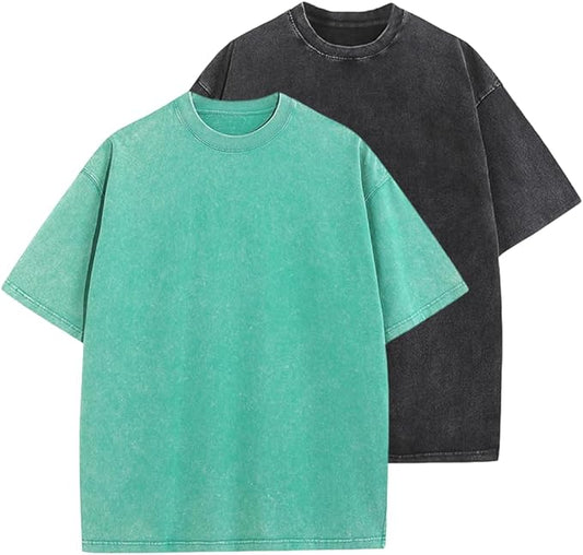 Workout T Shirts for Men Oversized Gym Loose Fit Tshirt Heavy Cotton Washed Vintage Faded Sleeping Tee Unisex Tops