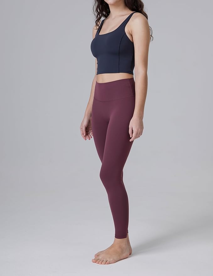 Colorfulkoala Dreamlux No Front Seam Leggings for Women 25"/28" Inseam, Seamless High Waisted Buttery Soft Yoga Pants