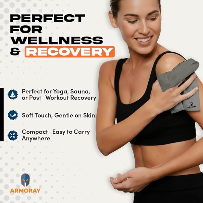 ARMORAY Sweat Absorbing Towel Handkerchief – Quick-Dry Microfiber Gym Towels for Face, Hands & Body – Workout Towel for Men, Sport Rag, Perfect for Tennis, Pickleball & Sauna Use by Women