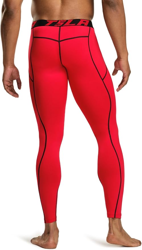 TSLA Men's Thermal Compression Pants, Athletic Sports Leggings & Running Tights, Wintergear Base Layer Bottoms