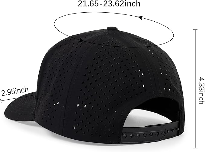 Quick Dry Baseball Cap Curved Brim Snapback Hat Laser Cut Mesh Ball Cap Golf Ball Cap for Men Women