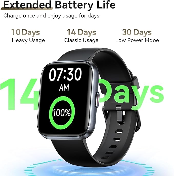 Smart Watches for Women Men, 1.85" Screen Smartwatch Compatible iPhone Android Phone Answer/Make Call, 24/7 SpO2 Sleep Heart Rate Monitor,3ATM Waterproof, Fitness 120+Sport (2 Bands Included)