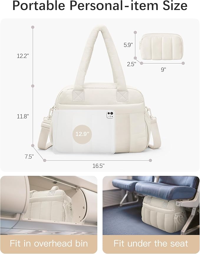 oscaurt Gym Bag for Women Lightweight Duffle Bag for Travel with Toiletry Pouch Water Resistant Carry On Weekender Overnight Duffel