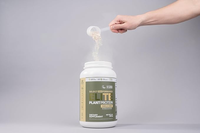 Silver Star Nutrition, Select Proformance Elite Vegan Plant Protein Powder, Vanilla Icing, NSF Certified, No Added Sugar, 15g of Protein per Serving, 40 Servings, 2 Lbs