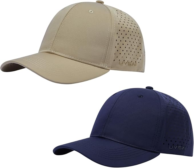 UPF 50+ Performance Water Resistant Baseball Cap Lightweight Breathable Hat Golf Running Boat Hiking for Men Women