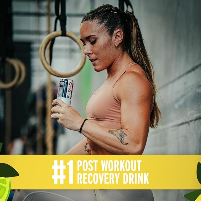 FITAID Recovery Blend, 100% Clean and Paleo Friendly, BCAAs, Glucosamine, Electrolyes, L-Glutamine, L-Arginine, Turmeric, Naturally Sweetened, Vegan 12 Fl Oz (Pack of 24)