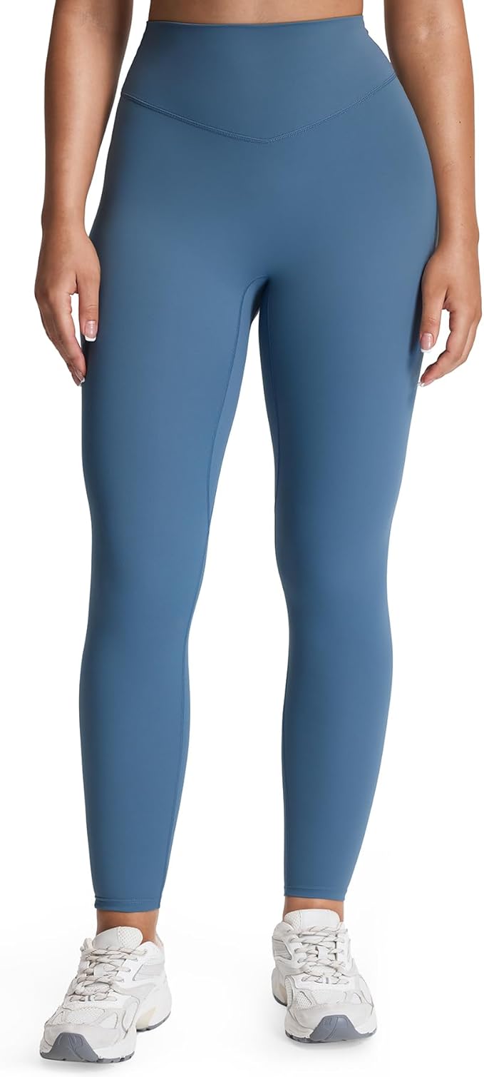 Aoxjox High Waisted Workout Leggings for Women Tummy Control Buttery Soft Yoga Metamorph Deep V Pants 26"