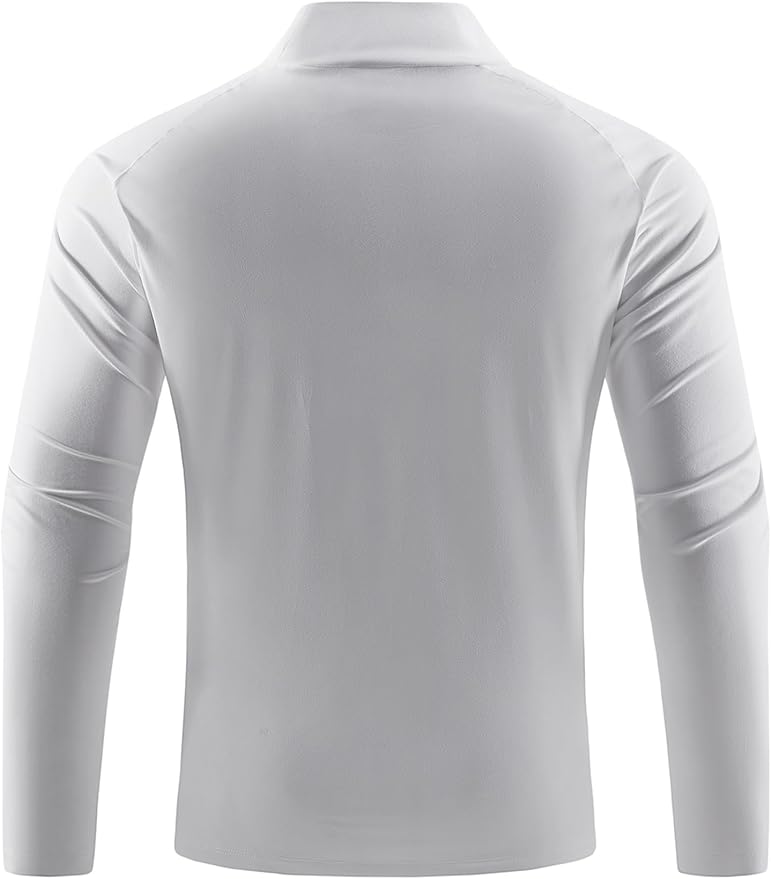 Mens Long Sleeve Turtleneck Workout Shirts Moisture Wicking Mock Neck Double Sides Brushed T-Shirts