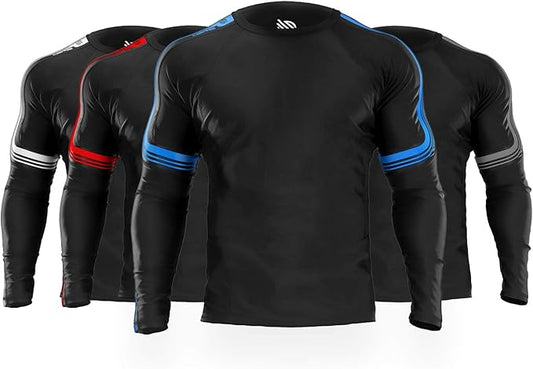 Sanabul Core Long Sleeve Jiu Jitsu Rash Guard MMA BJJ Wrestling Shirt Grappling