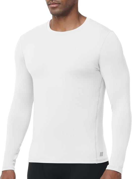Men's Thermal Compression Shirts, Long Sleeve Fleece Lined Base Layer, Cold Weather Gear Athletic Undershirt Top