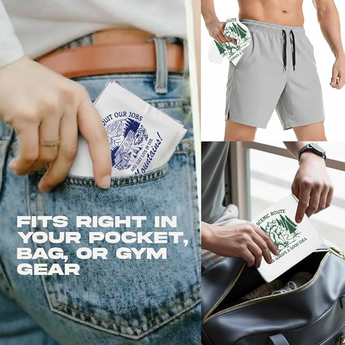 ARMORAY Sweat Absorbing Towel Handkerchief – Quick-Dry Microfiber Gym Towels for Face, Hands & Body – Workout Towel for Men, Sport Rag, Perfect for Tennis, Pickleball & Sauna Use by Women