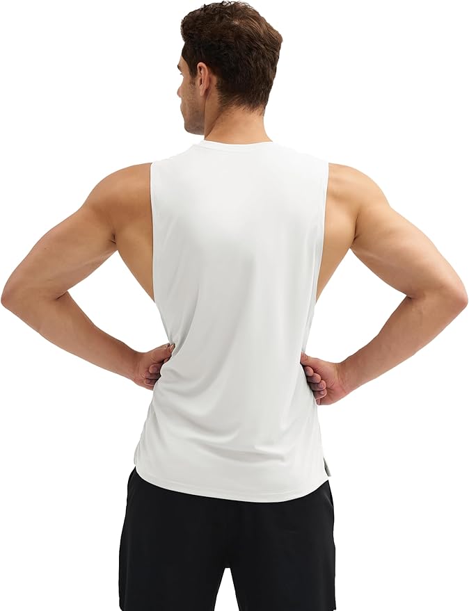 MAGCOMSEN Mens Workout Tank Tops Undershirt Cotton Muscle Athletic Sleeveless Shirts for Gym