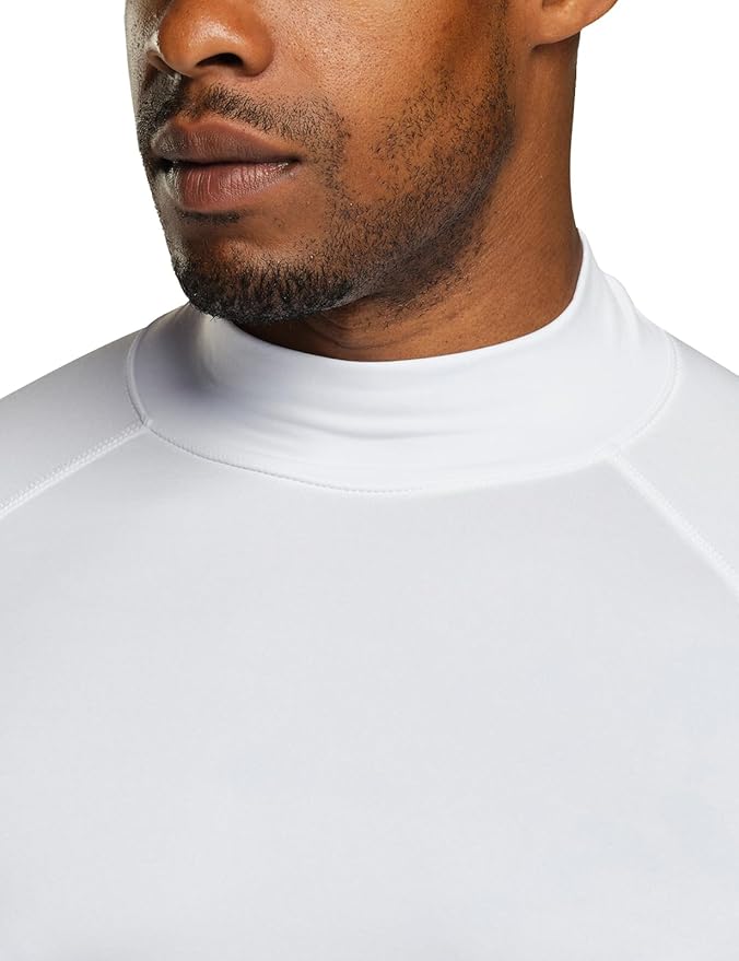 TSLA Men's Thermal Long Sleeve Compression Shirts, Mock/Turtleneck Winter Sports Running Base Layer Top