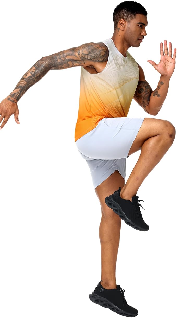 MIER Men's Workout Tank Tops UPF 50+ Swim Shirts Quick Dry Running Sleeveless UV Protection Muscle Tees