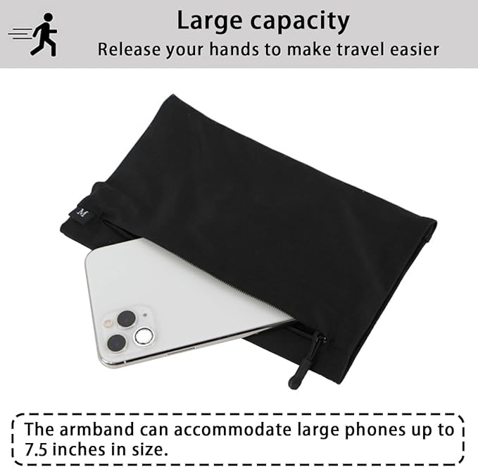 Running Phone Armband for Men Women,Universal Arm Bands for Phones Below 7.5 Inches,Waterproof Cell Phone Armband for Hiking,Running,Cycling,Climbing(Star Stripes L)