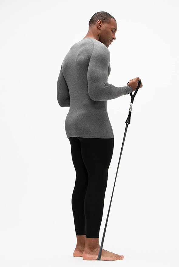 DEVOPS 2 Pack Men's Thermal Long Sleeve Compression Shirts