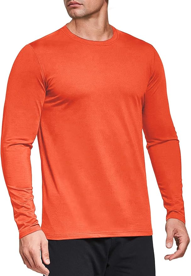 Men's 1, 3 or 5 Pack Performance Long Sleeve T-Shirts, UPF 50+ Sun Protection Shirts, Athletic Gym Workout Shirts for Running