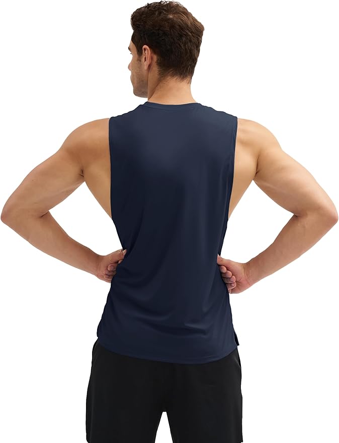 MAGCOMSEN Mens Workout Tank Tops Undershirt Cotton Muscle Athletic Sleeveless Shirts for Gym