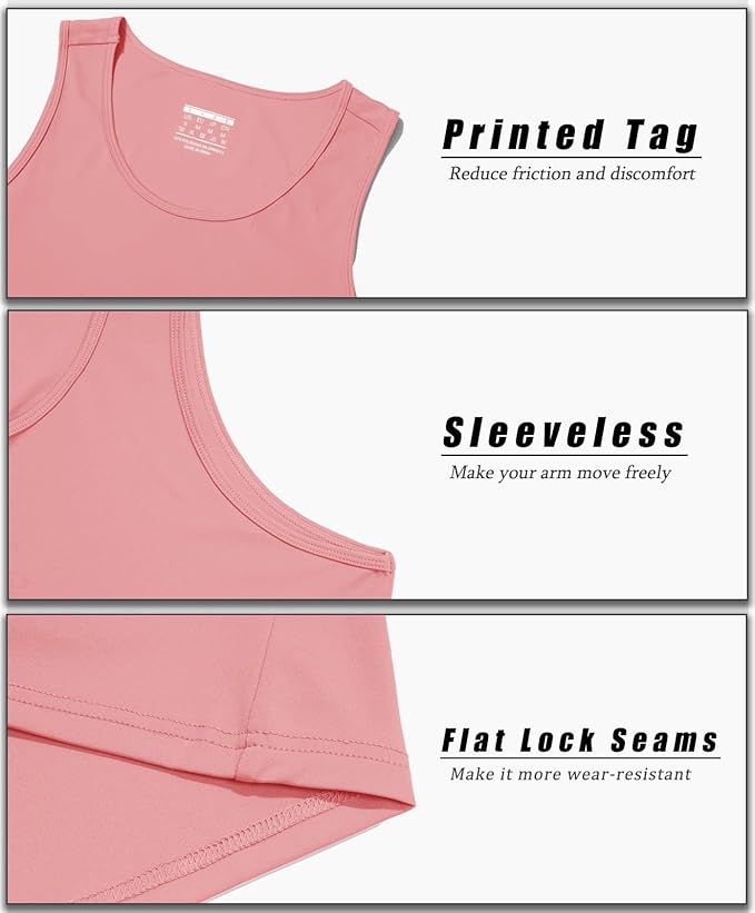 MAGCOMSEN Men's UPF 50+ Tank Top Quick Dry Summer Workout Muscle Sleeveless Shirts for Swim Beach Bodybuilding