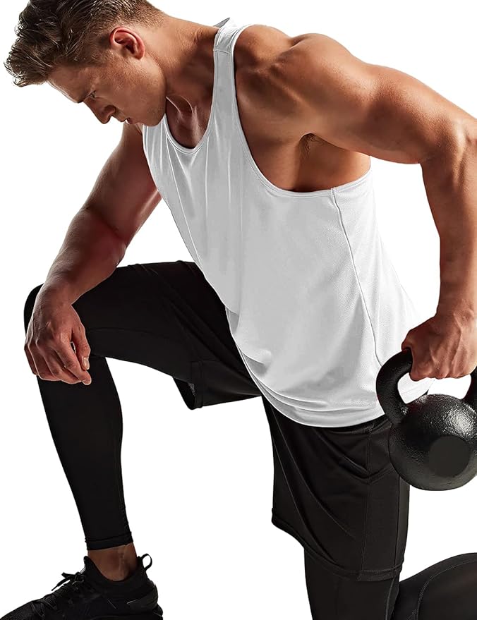 Boyzn Men's 1, 3 or 5 Pack Y-Back Workout Tank Tops, Athletic Muscle Gym Tank Tops, Fitness Bodybuilding Sleeveless T-Shirts