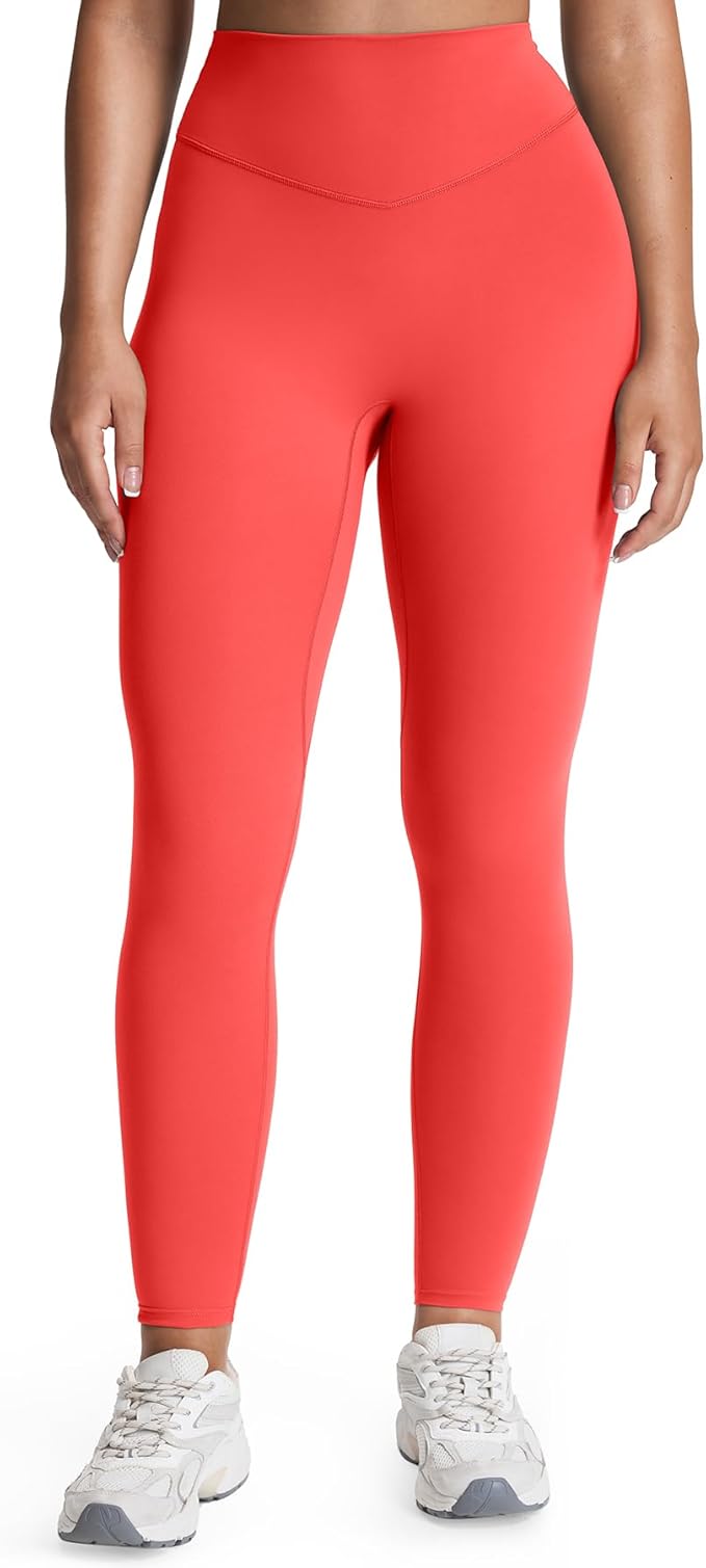 Aoxjox High Waisted Workout Leggings for Women Tummy Control Buttery Soft Yoga Metamorph Deep V Pants 26"