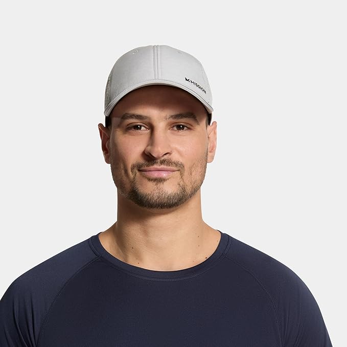 MISSION Cooling Vented Performance Hat Unisex One Size Cap for Workouts, Golf & Running, Sweat & Water Activated Technology