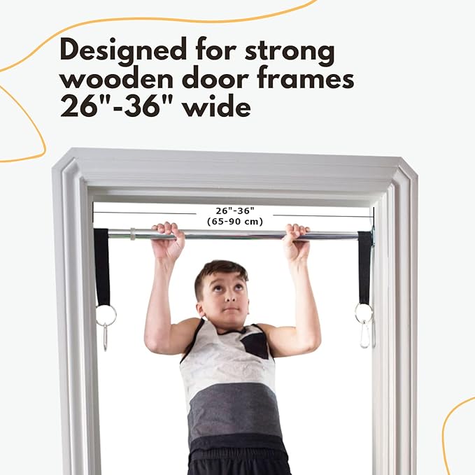 DreamGYM Doorway Swing Support Bar - Pull-Up Bar - Indoor Swing or Yoga Swing