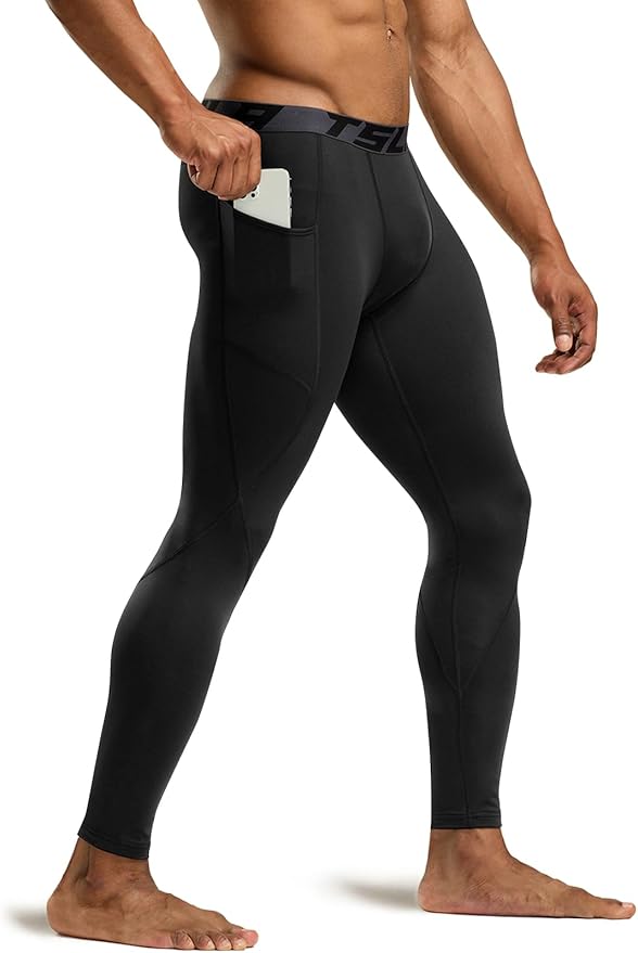 TSLA Men's Thermal Compression Pants, Athletic Sports Leggings & Running Tights, Wintergear Base Layer Bottoms