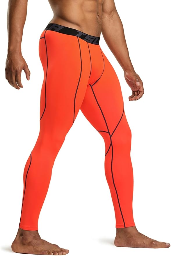 TSLA Men's Thermal Compression Pants, Athletic Sports Leggings & Running Tights, Wintergear Base Layer Bottoms