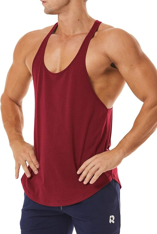 Men's Workout Quick Dry Soft Gym Bodybuilding Stringer Tank Tops