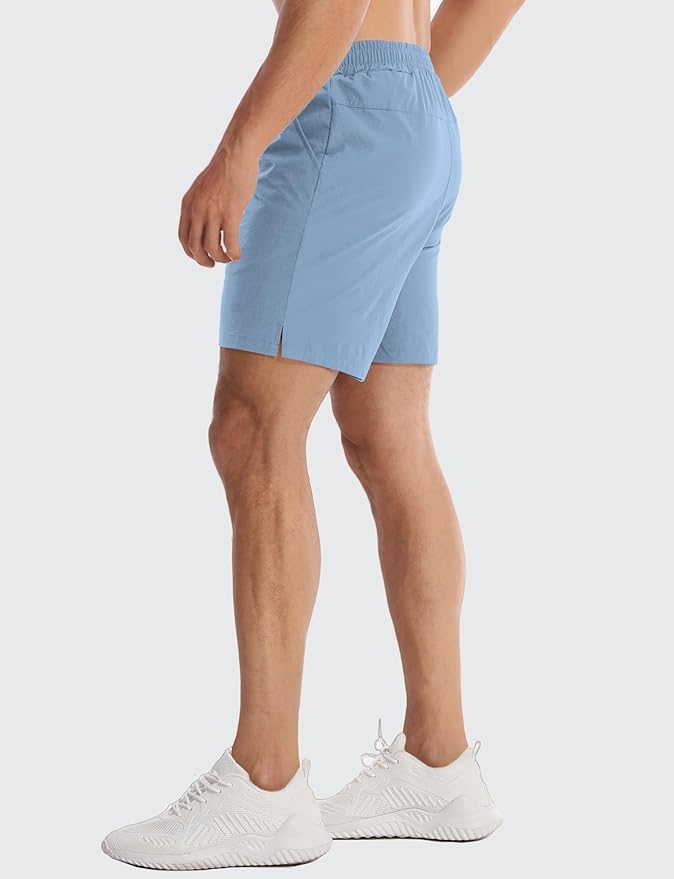 Aolesy Men's 5''/7'' Running Shorts Quick Dry Workout Gym Shorts with Pockets, Tennis Training Athletic（Linerless & Liner）