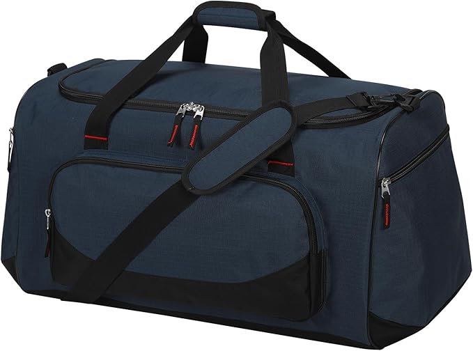 55L Large Sports Duffle Bag for Men - 22 inch Men's Gym Bag Heavy Duty Duffel Bag (Navy Blue)