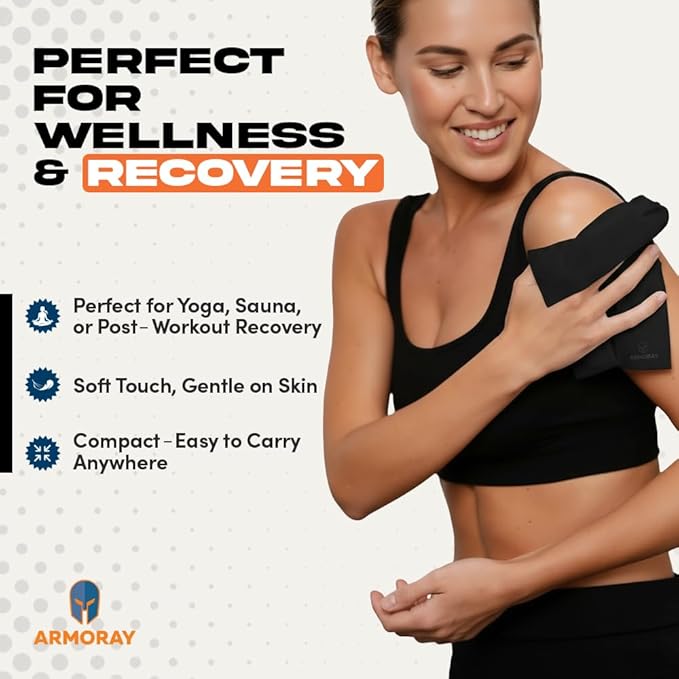 ARMORAY Sweat Absorbing Towel Handkerchief – Quick-Dry Microfiber Gym Towels for Face, Hands & Body – Workout Towel for Men, Sport Rag, Perfect for Tennis, Pickleball & Sauna Use by Women