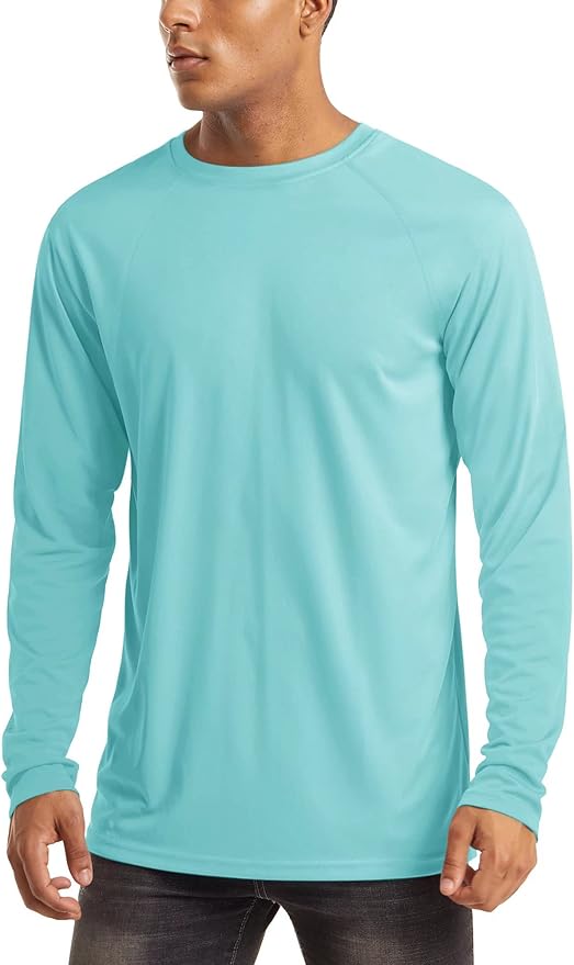 MAGCOMSEN Men's Long Sleeve Shirts UPF 50+ UV Sun Protection Athletic Shirts for Hiking Running Workout Rash Guard