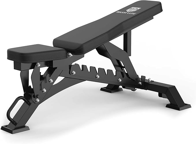 MAJOR FITNESS Weight Bench - 1300LBS Weight Capacity and 36 Adjustable Positions Strength Training Bench for Garage and Home Gym Workouts
