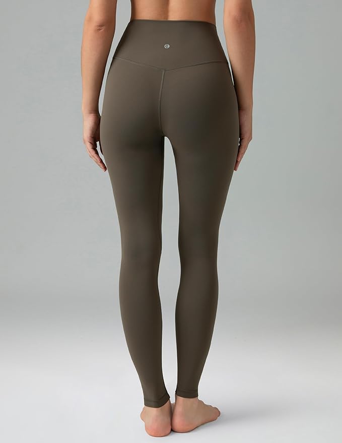 Colorfulkoala Dreamlux No Front Seam Leggings for Women 25"/28" Inseam, Seamless High Waisted Buttery Soft Yoga Pants