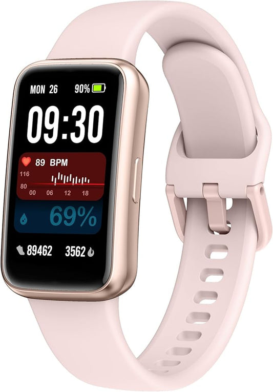 Fitness Tracker,Smart Watch with 24/7 Heart Rate Blood Oxygen Sleep Monitor,1.47" HD Touchsreen with Step & Calorie Counter 100+ Sport Modes Health Activity Trackers for Men and Women (Pink)