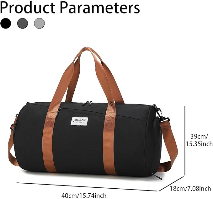 BE SMART Waterproof Mens Gym Bag with Shoe Compartment, Duffle Bags with Wet Pocket for Men, Lightweight Large Sport Duffel Option With Tpu Pocket for Overnight Weekender, Fitness, Swim, Boxing,Travel