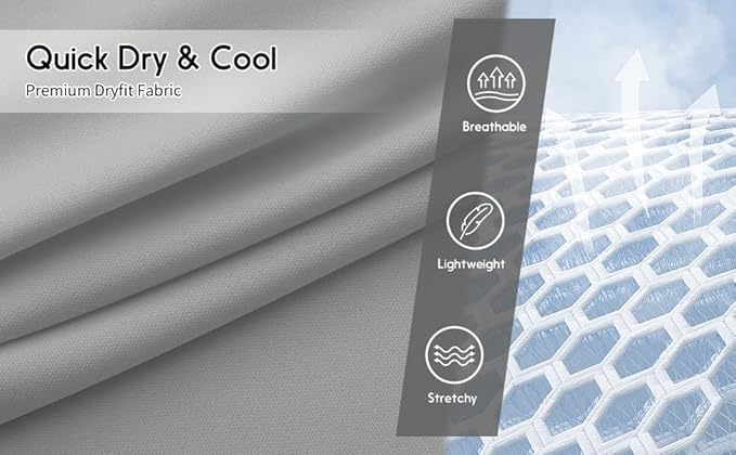 Men's Long Sleeve Moisture Wicking Athletic Shirts, Dry Fit Long Sleeve UV Protection Shirts Men for Workout, Running, Hiking