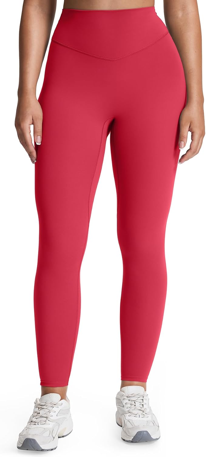 Aoxjox High Waisted Workout Leggings for Women Tummy Control Buttery Soft Yoga Metamorph Deep V Pants 26"