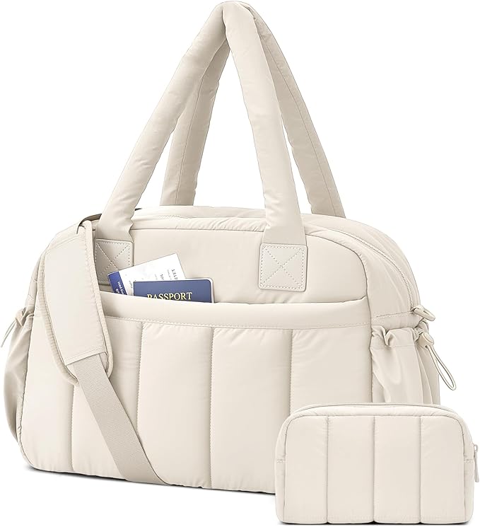 oscaurt Gym Bag for Women Lightweight Duffle Bag for Travel with Toiletry Pouch Water Resistant Carry On Weekender Overnight Duffel