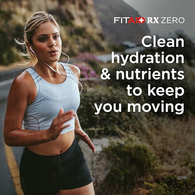 Lifeaid Fitaid Rx + Creatine Drink, Blue Raspberry, Zero Sugar, Vegan, Kosher, Keto Friendly, Gluten Free, 12 Fluid Ounce (Pack of 12)