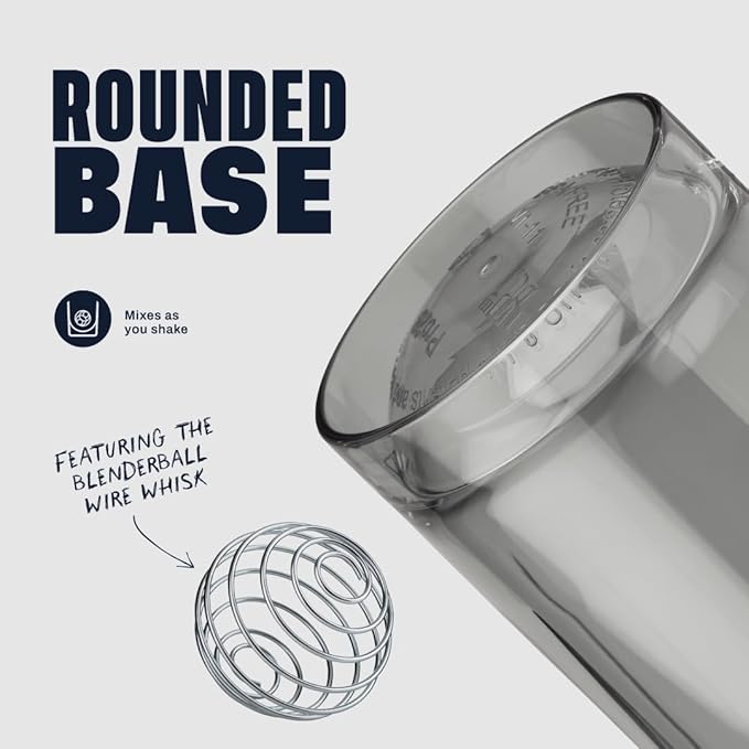 BlenderBottle Shaker Bottle Pro Series Perfect for Protein Shakes and Pre Workout, 32-Ounce, Pebble Grey