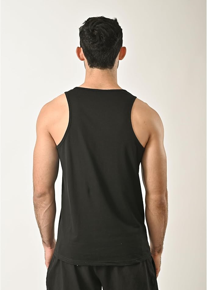 POFF Men’s Tank Top 3-Pack – Sleeveless Shirts for Gym & Workout, 100% Cotton Muscle Fit, Breathable Athletic Wear