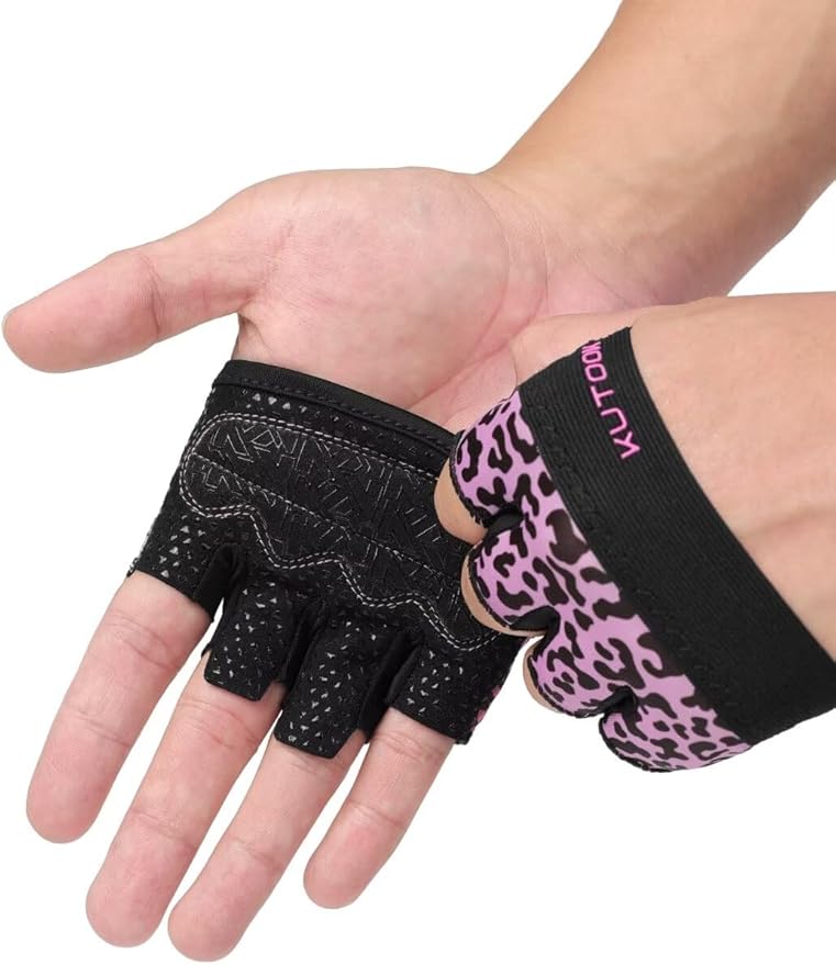 KUTOOK Weight Lifting Workout Gloves for Men/Women, 3mm XRD Padding Grip Gym Gloves, Breathable Partial Gloves for Calluses, Weightlifting Gloves for Exercise, Kettlebell, Pull-Ups, Cross Training