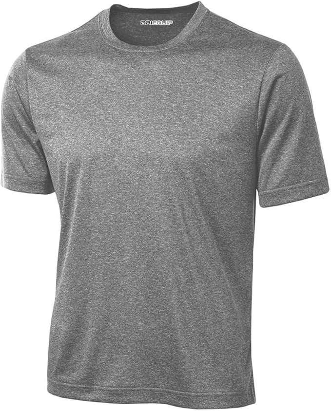 DRIEQUIP Men's Big & Tall Short Sleeve Moisture Wicking Athletic T-Shirts
