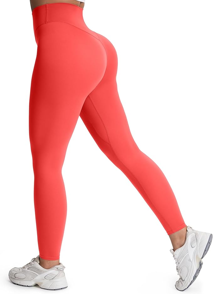 Aoxjox High Waisted Workout Leggings for Women Tummy Control Buttery Soft Yoga Metamorph Deep V Pants 26"