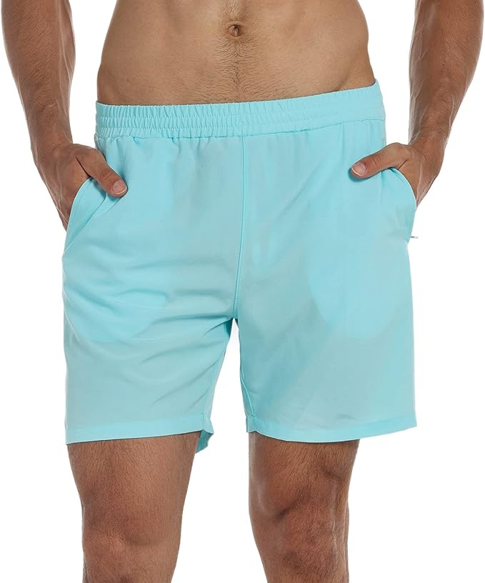 Men's Running Shorts 6" Quick Dry Gym Athletic Workout Shorts for Men with Pockets