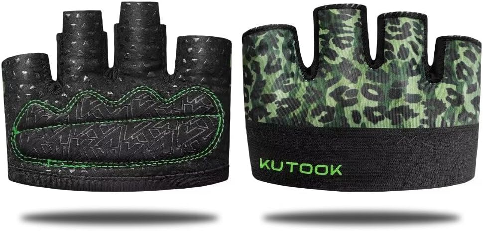KUTOOK Weight Lifting Workout Gloves for Men/Women, 3mm XRD Padding Grip Gym Gloves, Breathable Partial Gloves for Calluses, Weightlifting Gloves for Exercise, Kettlebell, Pull-Ups, Cross Training